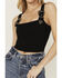 Image #3 - Rock & Roll Denim Women's Buckle Tank Top, Black, hi-res