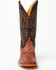 Image #4 - Horse Power Men's Boot Barn Exclusive Ostrich Print Tall Western Boots - Broad Square Toe, Cognac, hi-res