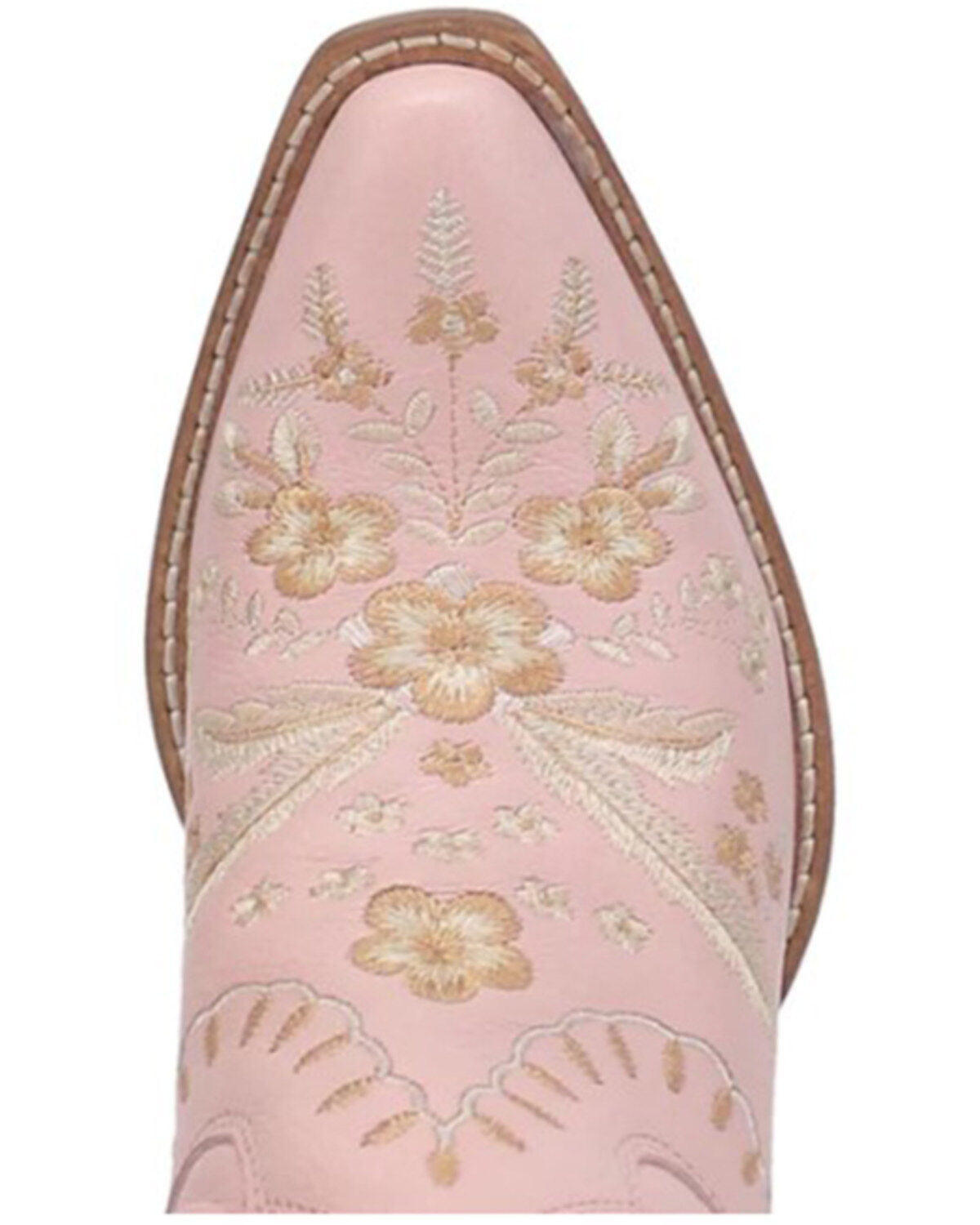 Image #6 - Dingo Women's Floral Western Booties - Snip Toe, Pink, hi-res
