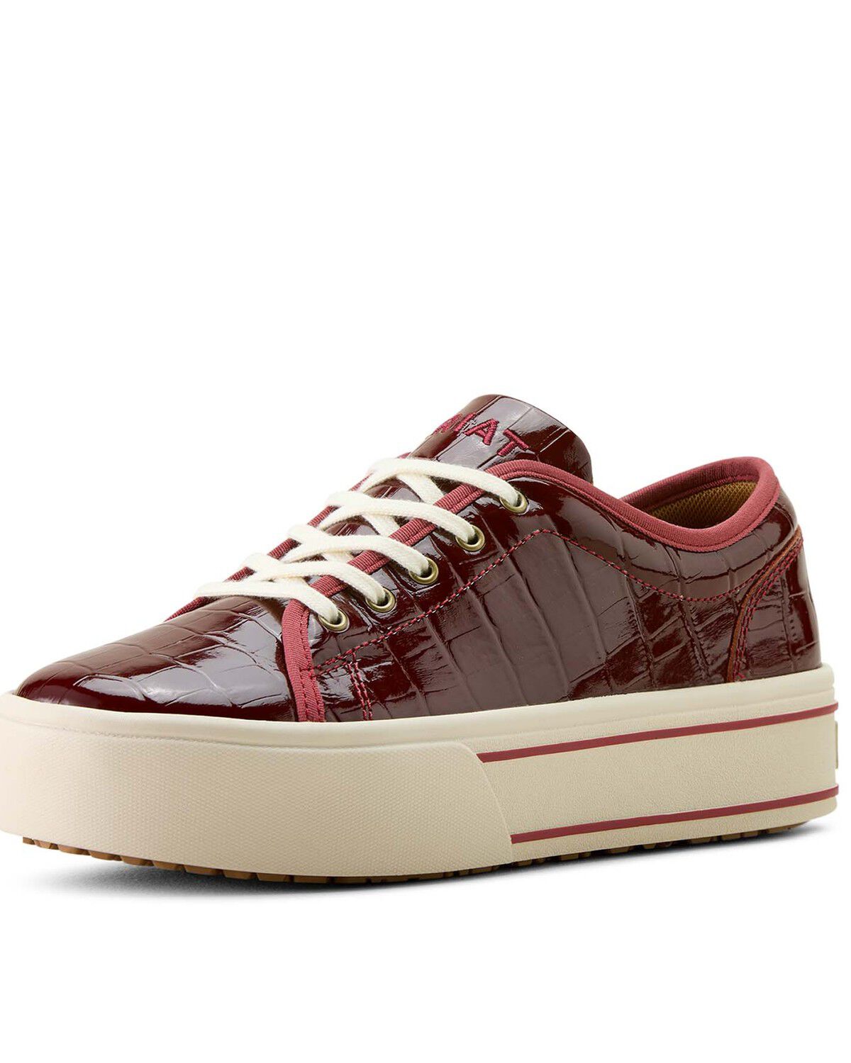 Image #3 - Ariat Women's Skylar Crocodile Print Casual Shoes, Red, hi-res