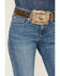 Image #2 - Ariat Women's R.E.A.L Medium Wash Perfect Rise Clover Straight Jeans, Medium Wash, hi-res