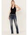 Image #3 - Grace in LA Women's Dark Wash Mid Rise Bootcut Jeans, , hi-res