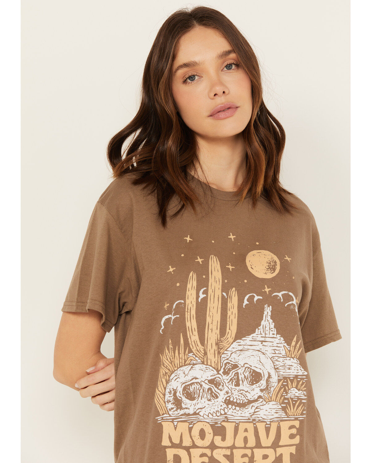 Image #3 - Somewhere West Women's Mojave Desert Short Sleeve Graphic Tee, Brown, hi-res