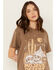 Image #3 - Somewhere West Women's Mojave Desert Short Sleeve Graphic Tee, Brown, hi-res