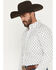 Image #2 - Ariat Men's Bass Geo Print Long Sleeve Button-Down Western Shirt, White, hi-res