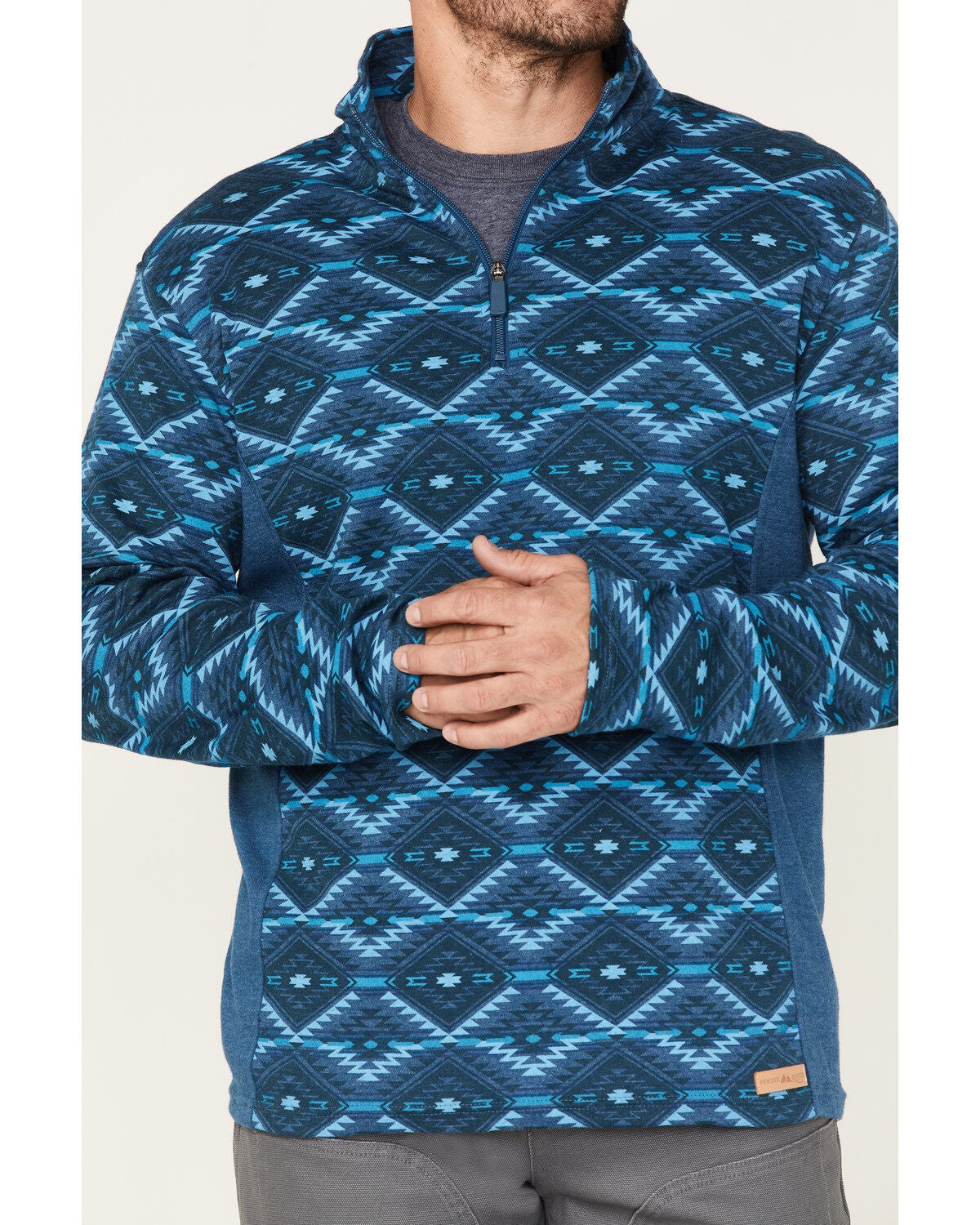 Powder River Outfitters Men's Southwestern Print Quarter-Zip