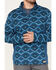 Image #3 - Powder River Outfitters Men's Southwestern Print Quarter-Zip Pullover, Turquoise, hi-res