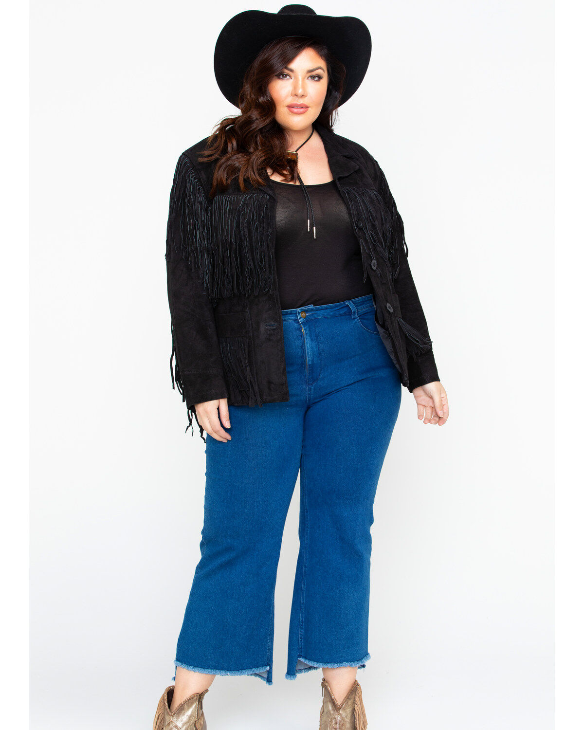 Image #6 - Liberty Wear Women's Black Suede Fringe Snap-Front Jacket , , hi-res