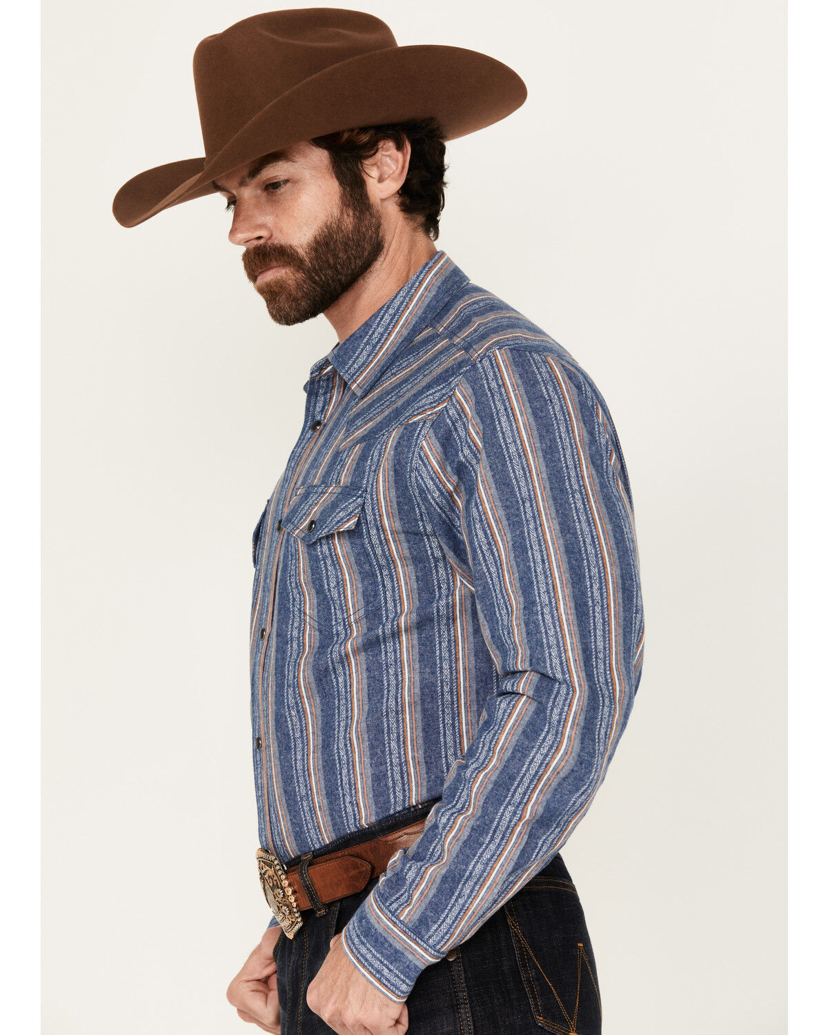 Product Name:  Cody James Men's Alpine Southwestern Striped Long Sleeve Pearl Snap Western Shirt