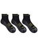 Image #1 - Timberland PRO Men's Rugged Accent 1.2 Cushion Quarter Socks - 3 Piece, Black, hi-res