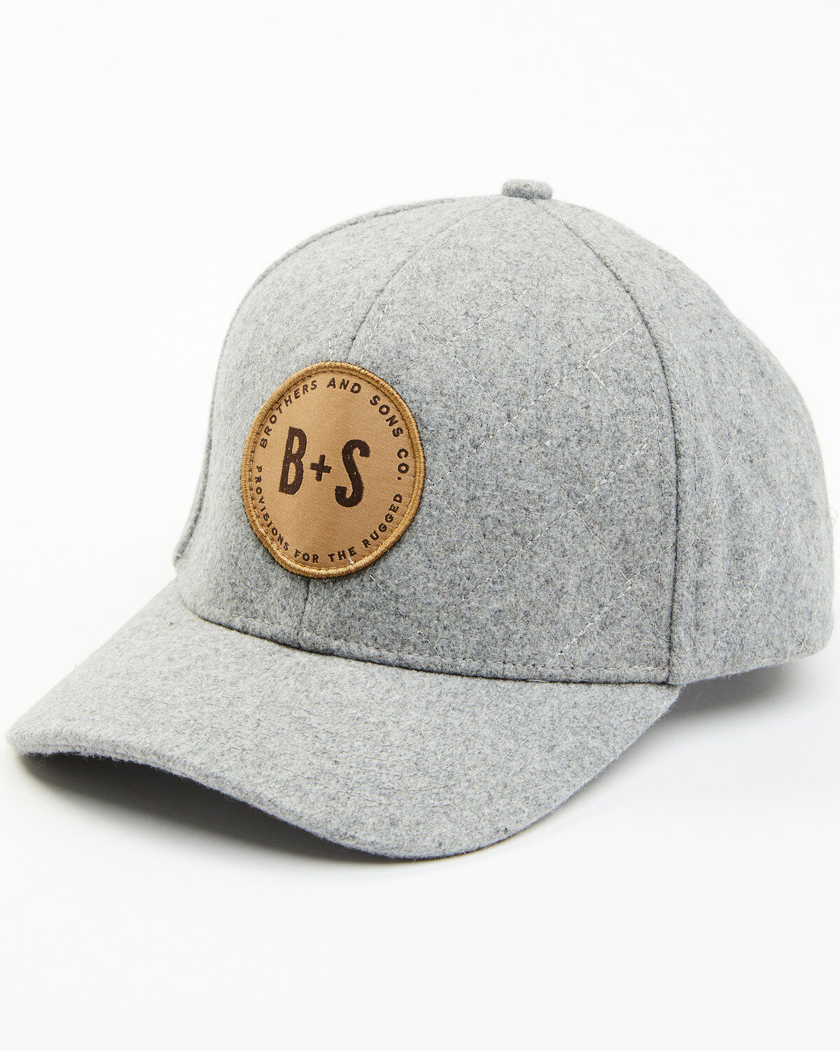 Image #1 - Brother and Sons Men's Quilted Ball Cap, Light Grey, hi-res