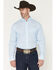 Image #1 - Wrangler Men's Geo Print Long Sleeve Button-Down Stretch Western Shirt, Blue, hi-res