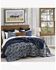 Image #1 - HiEnd Accents Settler Reversible King Size Quilt Set - 3 Piece, Blue, hi-res
