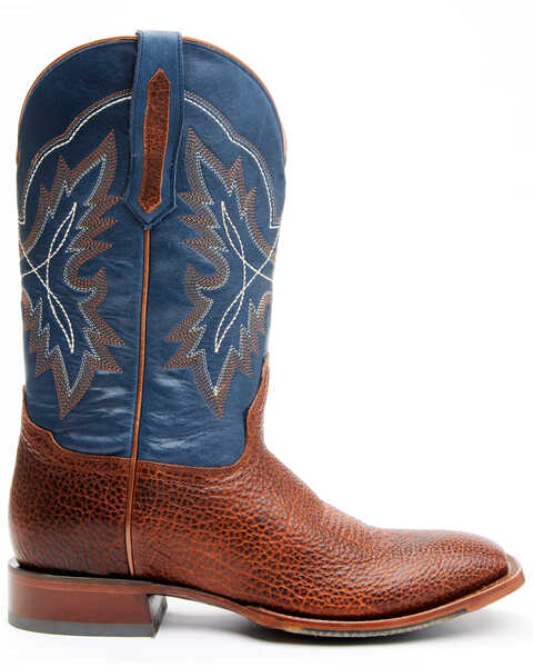 Image #3 - Cody James Men's Whiskey Blues Western Performance Boots - Broad Square Toe, Blue, hi-res