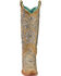 Image #4 - Corral Women's Bone Glitter Overlay Embroidery & Crystals Western Boots - Snip Toe, , hi-res