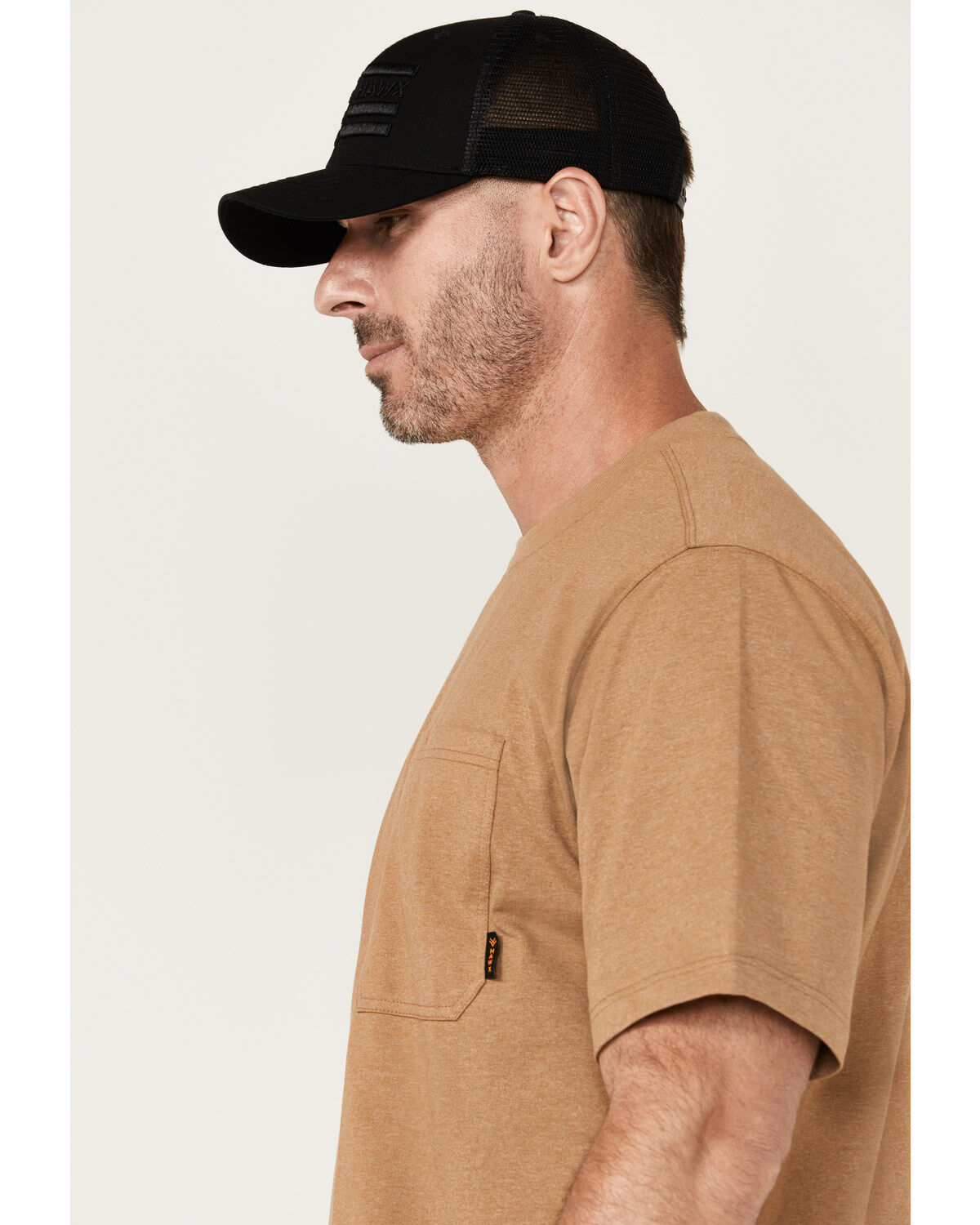 Image #2 - Hawx Men's Forge Solid Short Sleeve Pocket T-Shirt, Tan, hi-res