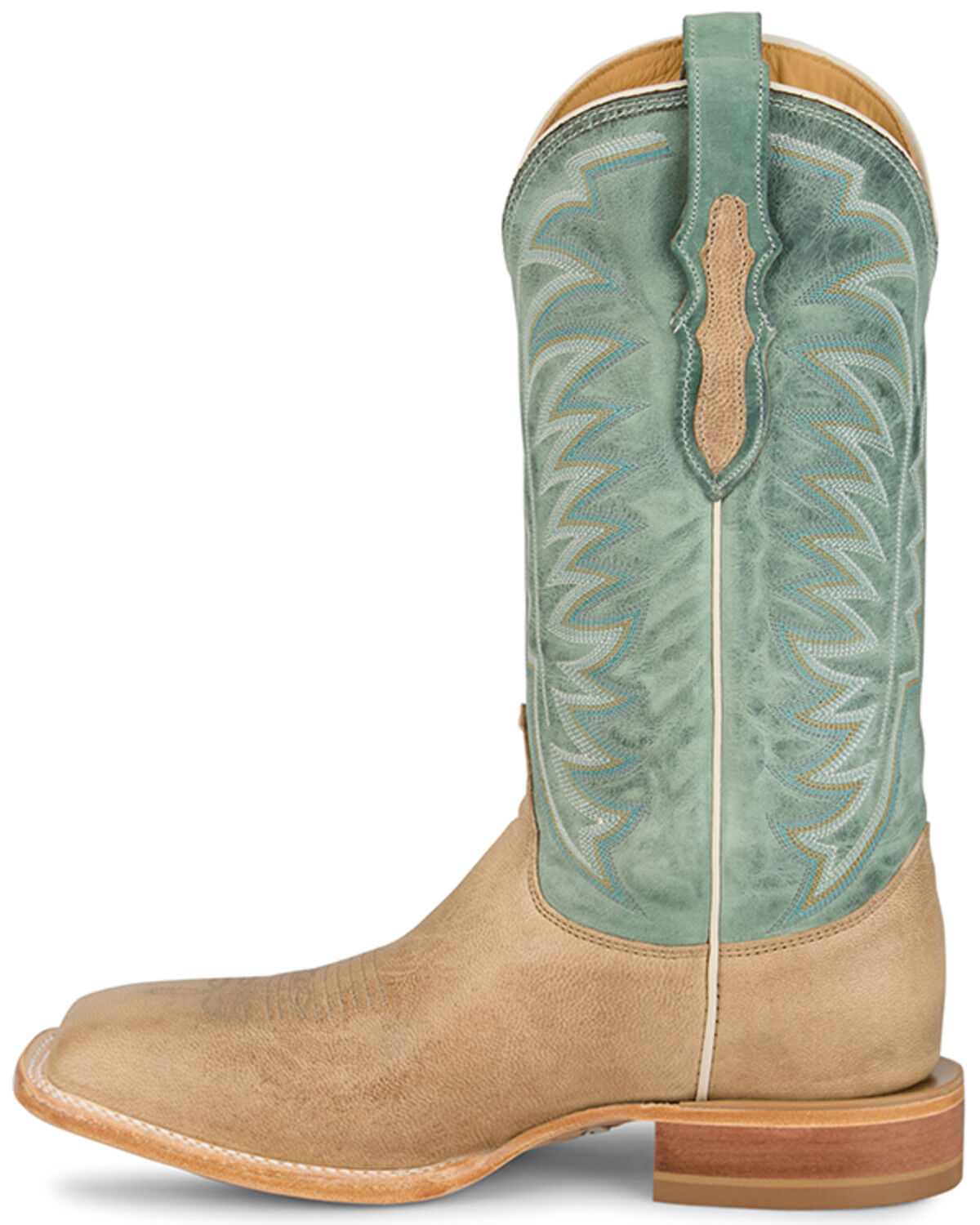 Image #3 - Justin Men's Burchett Performance Western Boots - Broad Square Toe, Cream, hi-res