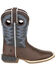 Image #2 - Durango Boys' Lil Rebel Pro Western Boots - Square Toe, Brown/blue, hi-res