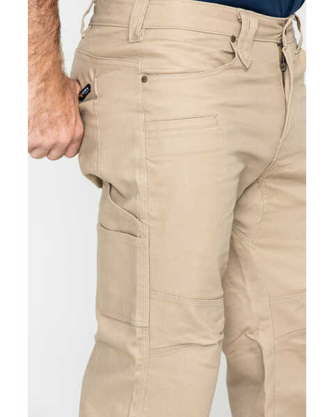 Image #5 - Hawx Men's Stretch Canvas Utility Work Pants - Big , Beige/khaki, hi-res