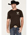 Cowboy Hardware Men's Buck Wild Ranch Graphic T-Shirt , Chocolate, hi-res