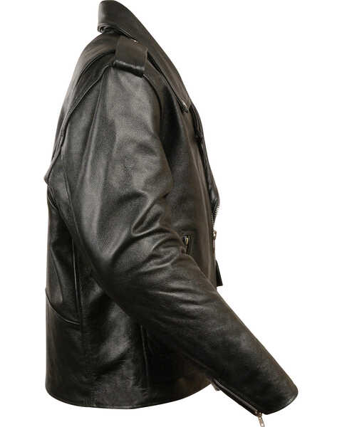 Image #2 - Milwaukee Leather Men's Classic Police Style M/C Jacket - Big 4X , Black, hi-res
