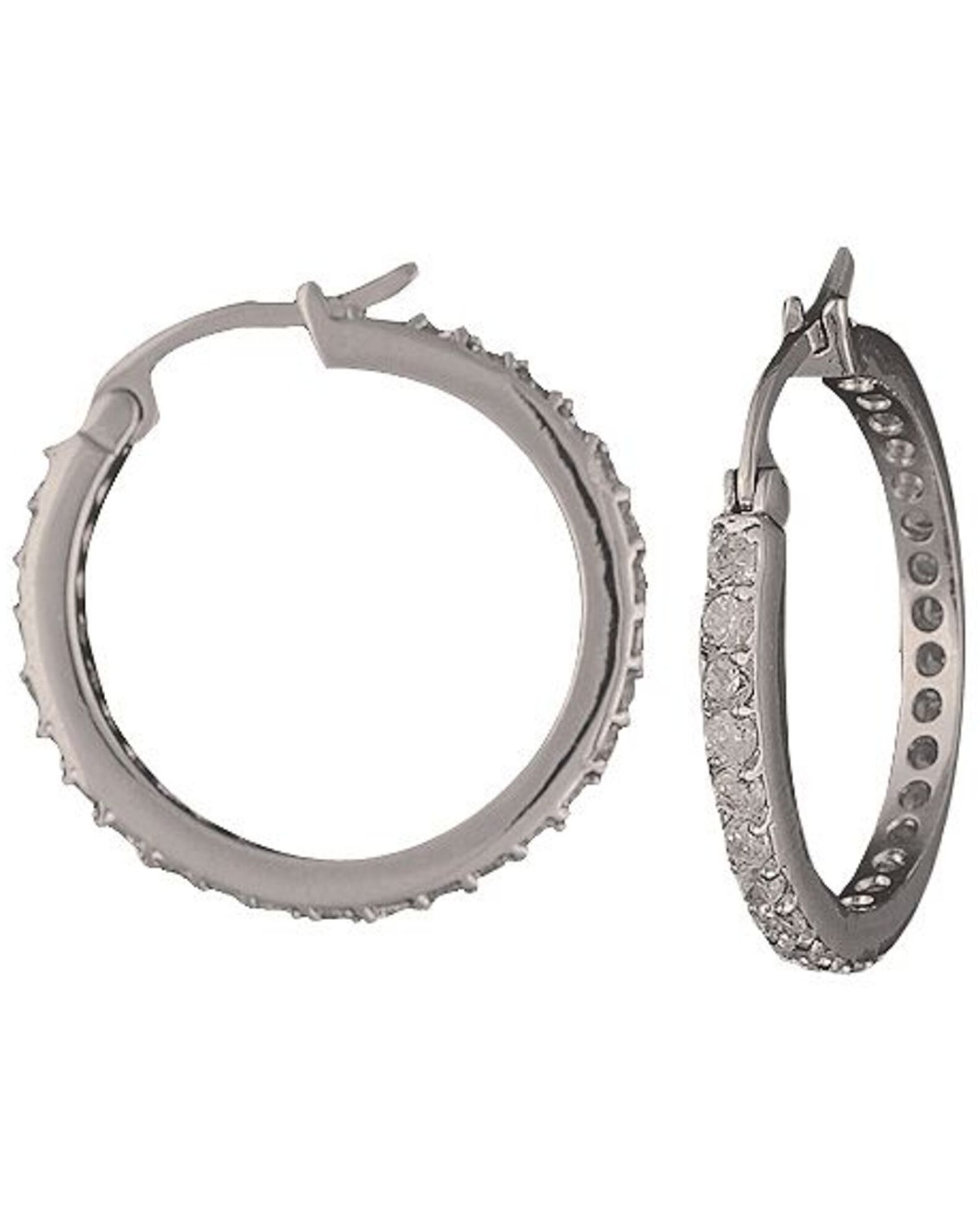 Image #1 - Montana Silversmiths Women's Milky Way Hoop Earrings, Silver, hi-res