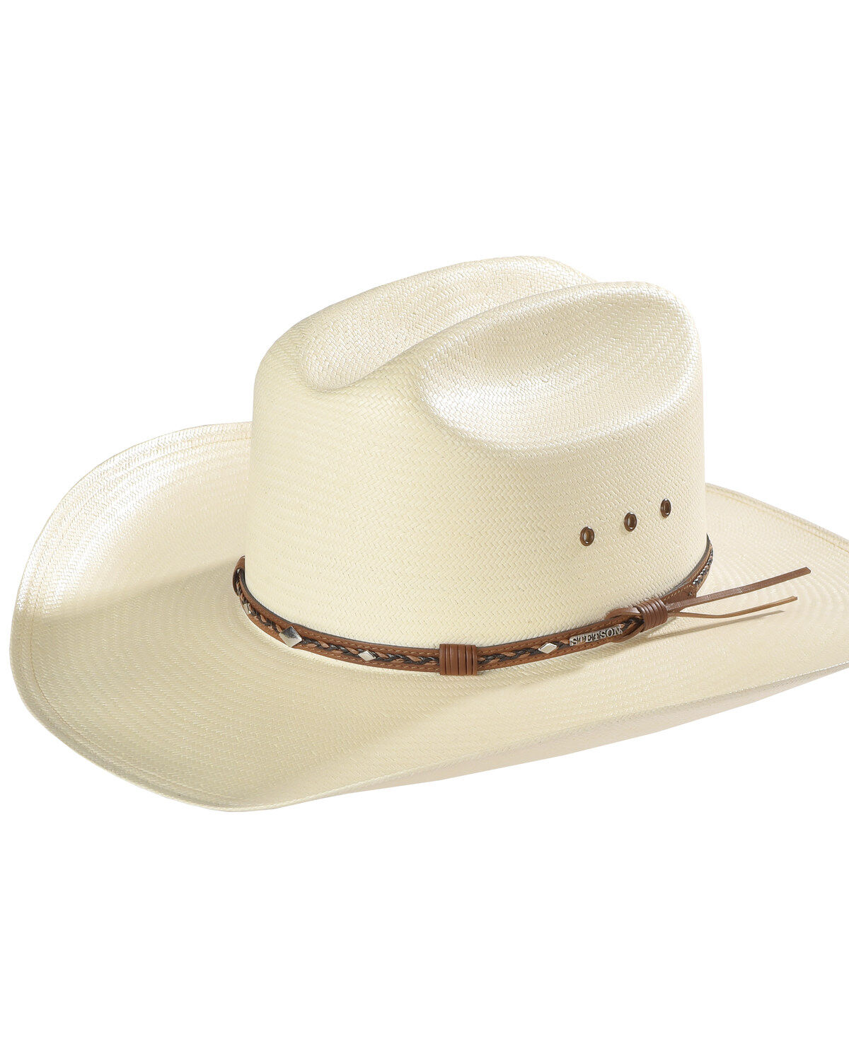 Image #1 - Stetson 8X Ocala Wide Brim Western Straw Cowboy Hat, , hi-res