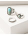 Image #1 - Shyanne Women's Classic Western Jasper Ring Set - 3 Piece, Silver, hi-res