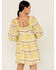 Image #4 - Miss Me Women's Plaid Print Babydoll Mini Dress, Yellow, hi-res