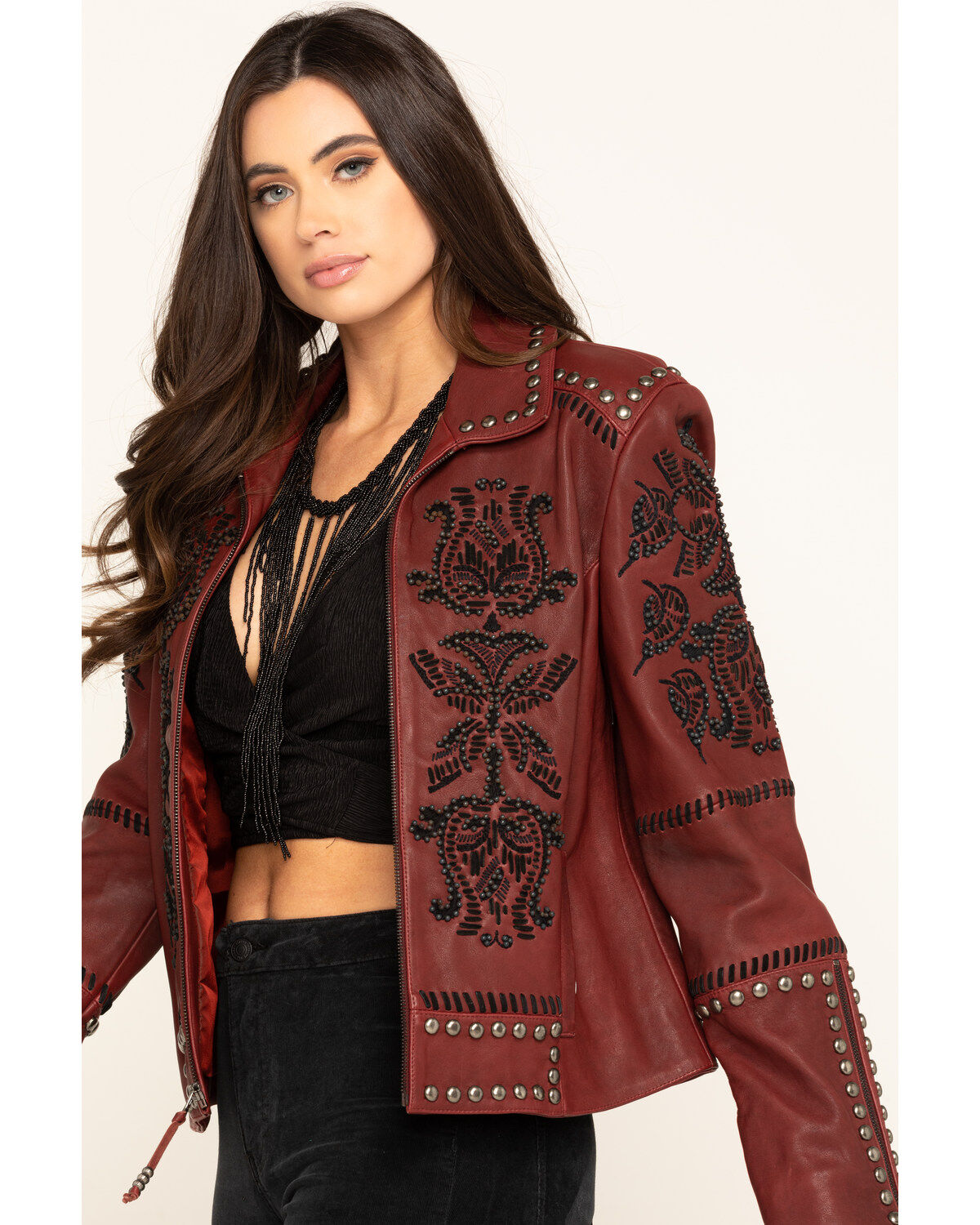 Image #3 - Double D Ranch Women's Oxblood Tasajulillo Jacket , , hi-res