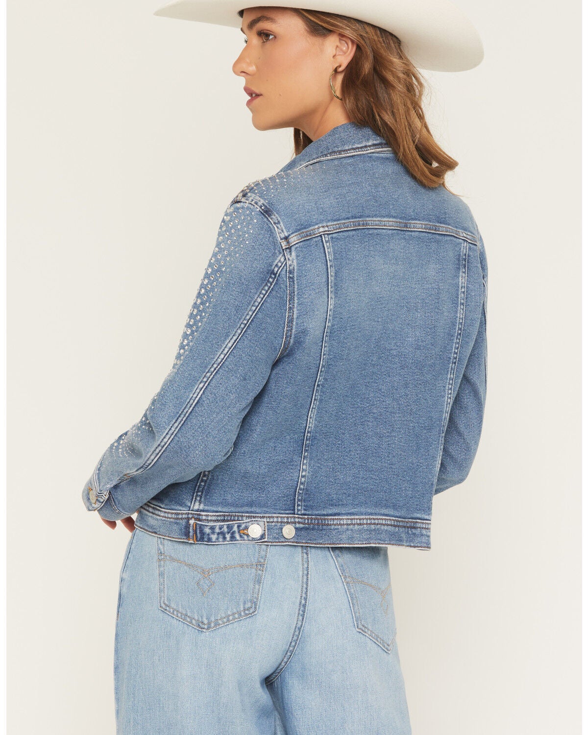 Image #4 - 7 For All Mankind Women's Love Soul Light Wash Trucker Jacket, Light Wash, hi-res