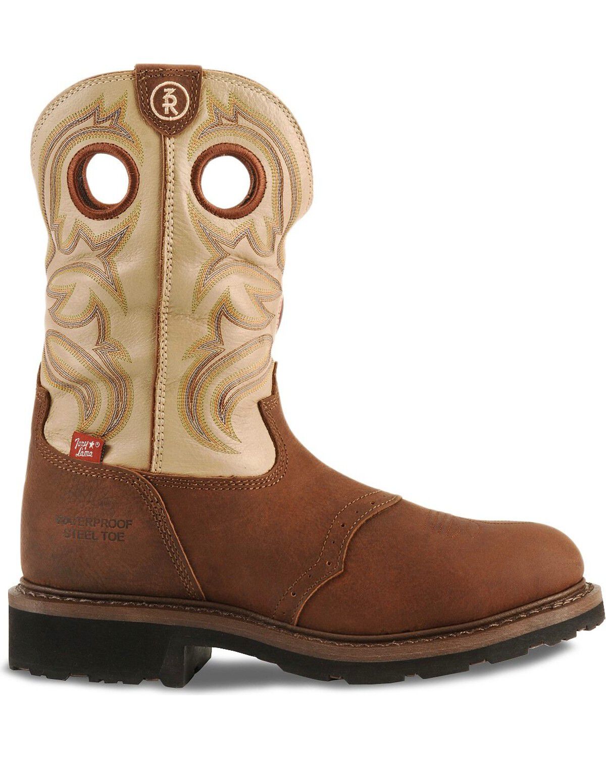 Image #2 - Tony Lama 3R Pull-On Waterproof Work Boots - Steel Toe, , hi-res