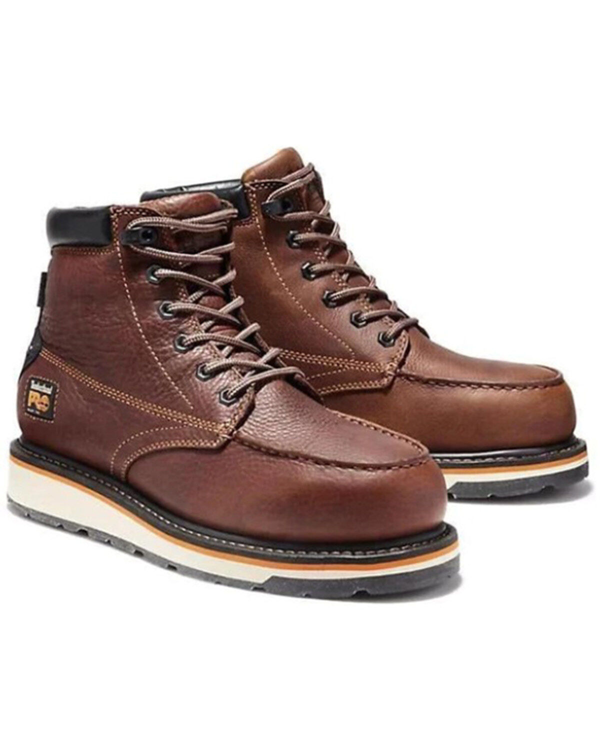Timberland PRO Men's 6" Gridworks Waterproof Work Boots - Alloy Toe, Brown, hi-res
