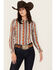 Image #1 - Shyanne Women's Printed Long Sleeve Riding Shirt, Caramel, hi-res