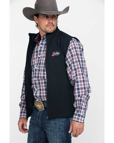 Image #3 - Justin Men's Laminated Softshell Bonded Vest , , hi-res