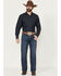 Image #1 - Ariat Men's M2 Camilo Dark Wash Relaxed Bootcut Rigid Denim Jeans - Big, Dark Wash, hi-res