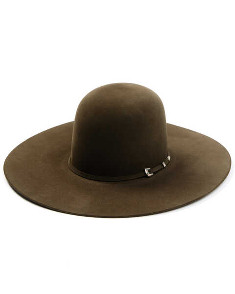Atwood Men's 20X Open Crown Fur Felt Blend Western Hat, Pecan, hi-res