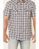 Image #3 - Moonshine Spirit Men's Fence Post Plaid Short Sleeve Snap Western Shirt, White, hi-res