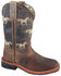 Image #1 - Smoky Mountain Boys' Buffalo Western Boots - Broad Square Toe, Brown, hi-res
