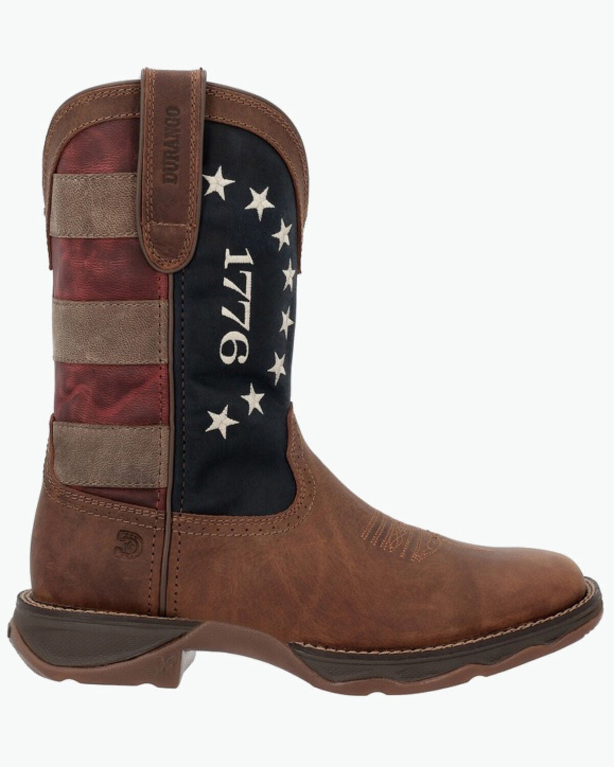 Image #2 - Durango Women's Lady Rebel&trade; America 250th Flag Performance Western Boots - Broad Square Toe, Red/white/blue, hi-res