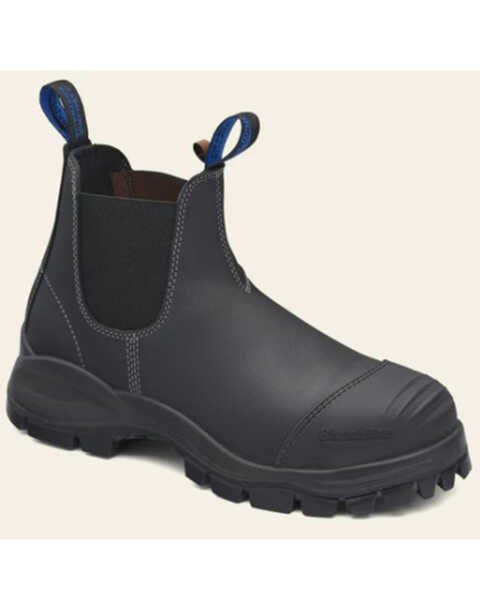 Blundstone Men's 990 Water Resistant Chelsea Work Boots - Steel Toe, Black, hi-res