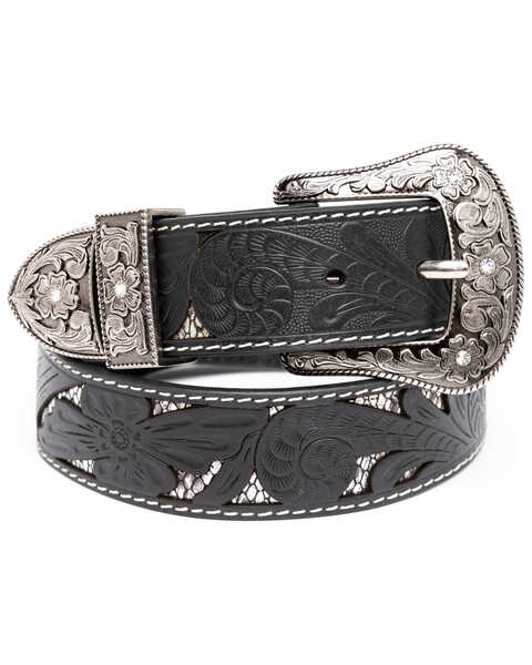 Shyanne Women's Pewter Stone Belt - Country Outfitter