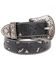 Shyanne Women's Tooled Floral Cut Out Underlay Western Belt , Black, hi-res