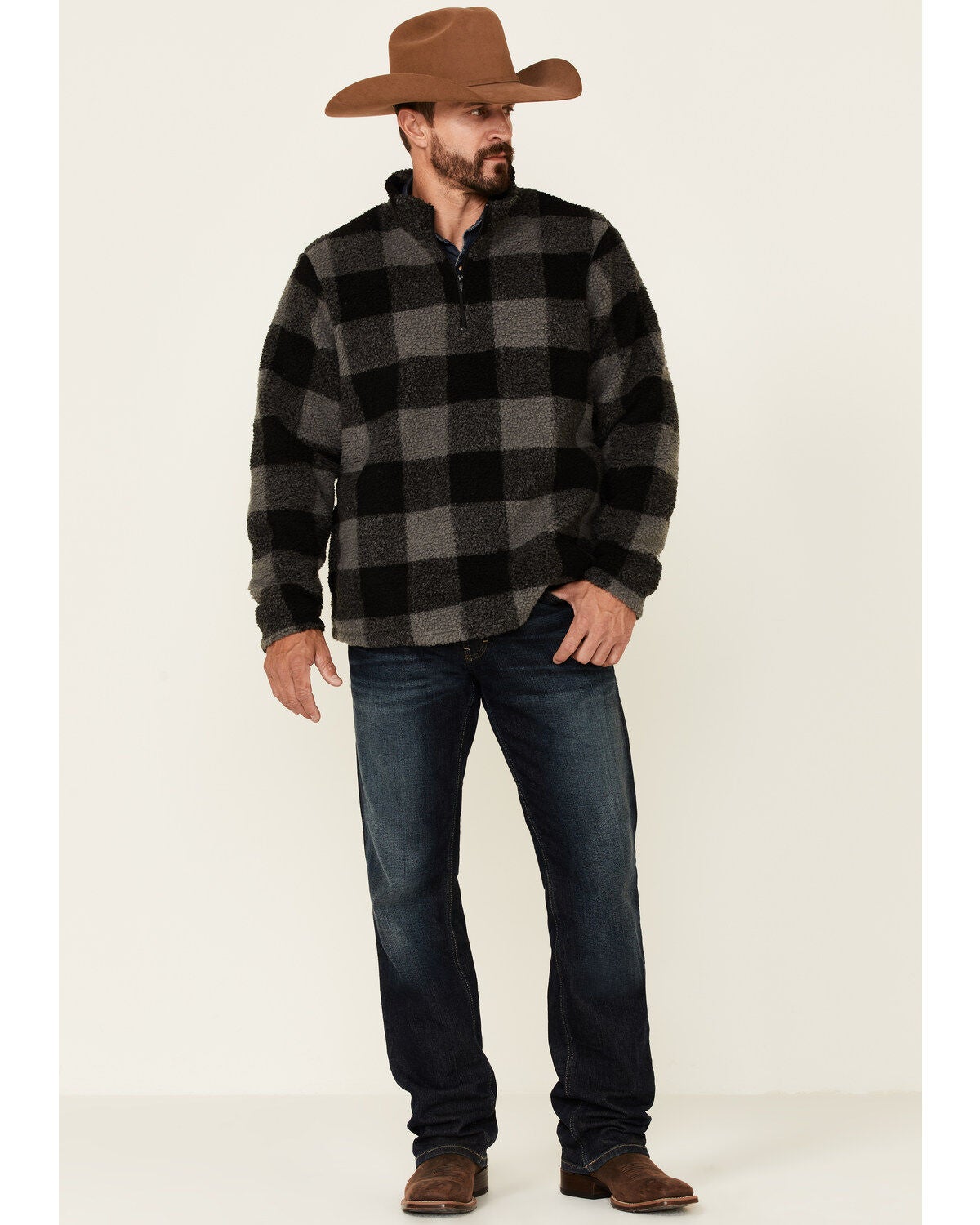 sherpa pullover charcoal