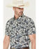 Image #2 - Gibson Trading Co Men's Floral Fever Short Sleeve Snap Western Shirt, Ivory, hi-res