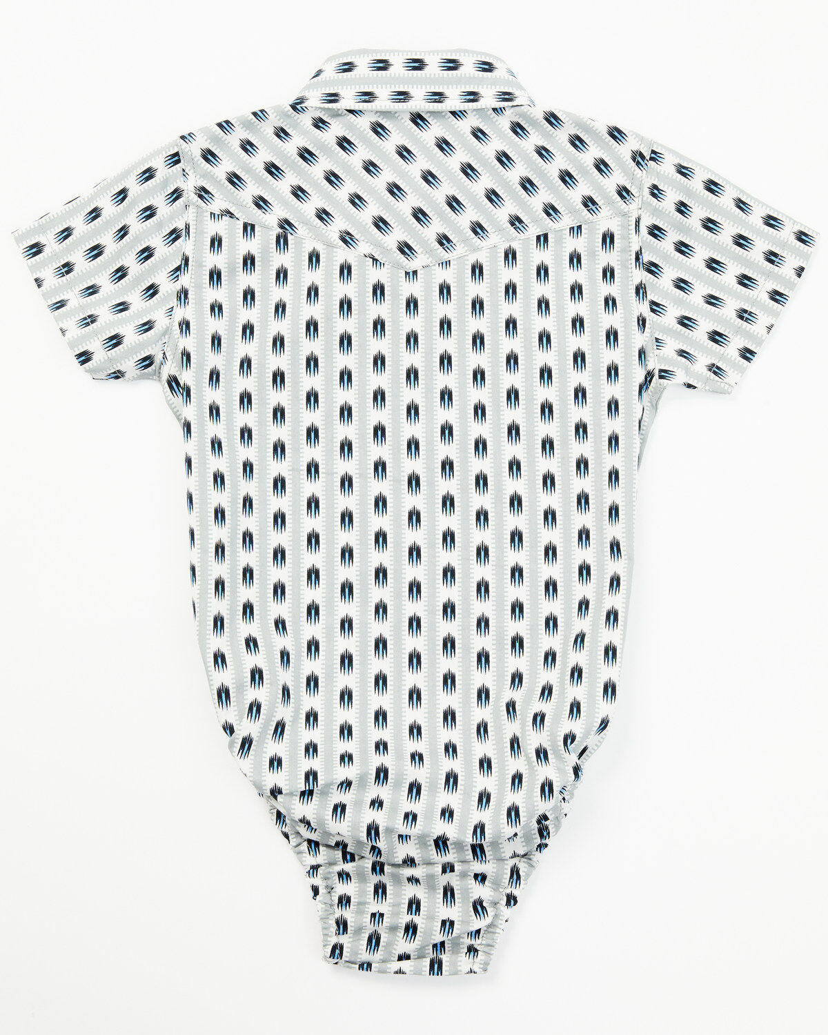 Image #3 - Cody James Infant Boys' Striped Geo Print Short Sleeve Snap Onesie, White, hi-res