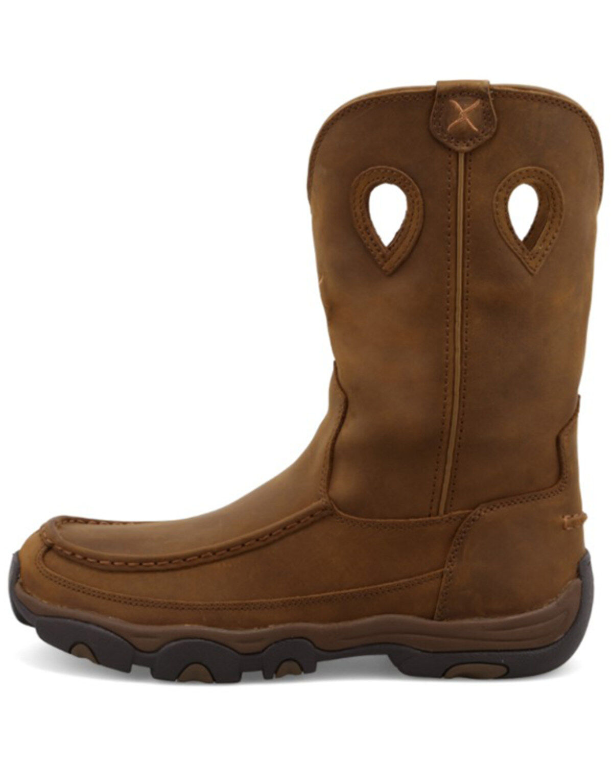 Image #4 - Twisted X Men's Distressed Saddle Hiker Boots, Brown, hi-res