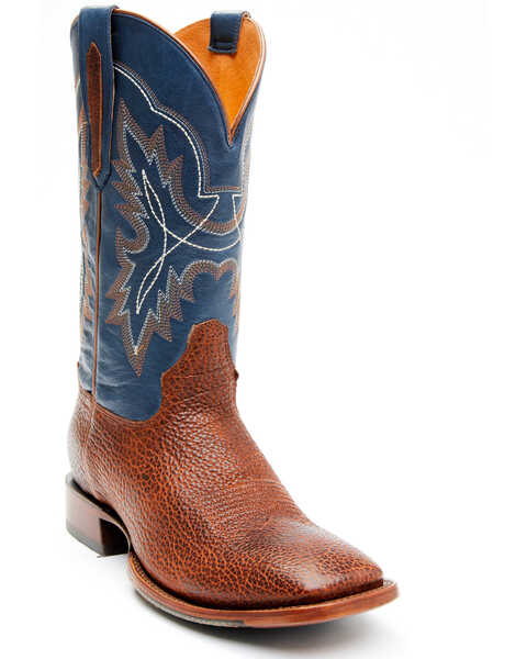 Cody James Men's Whiskey Blues Western Performance Boots - Broad Square Toe, Blue, hi-res