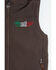 Image #3 - Cowboy Hardware Toddler Boys' Hecho en Mexico Softshell Vest, Brown, hi-res