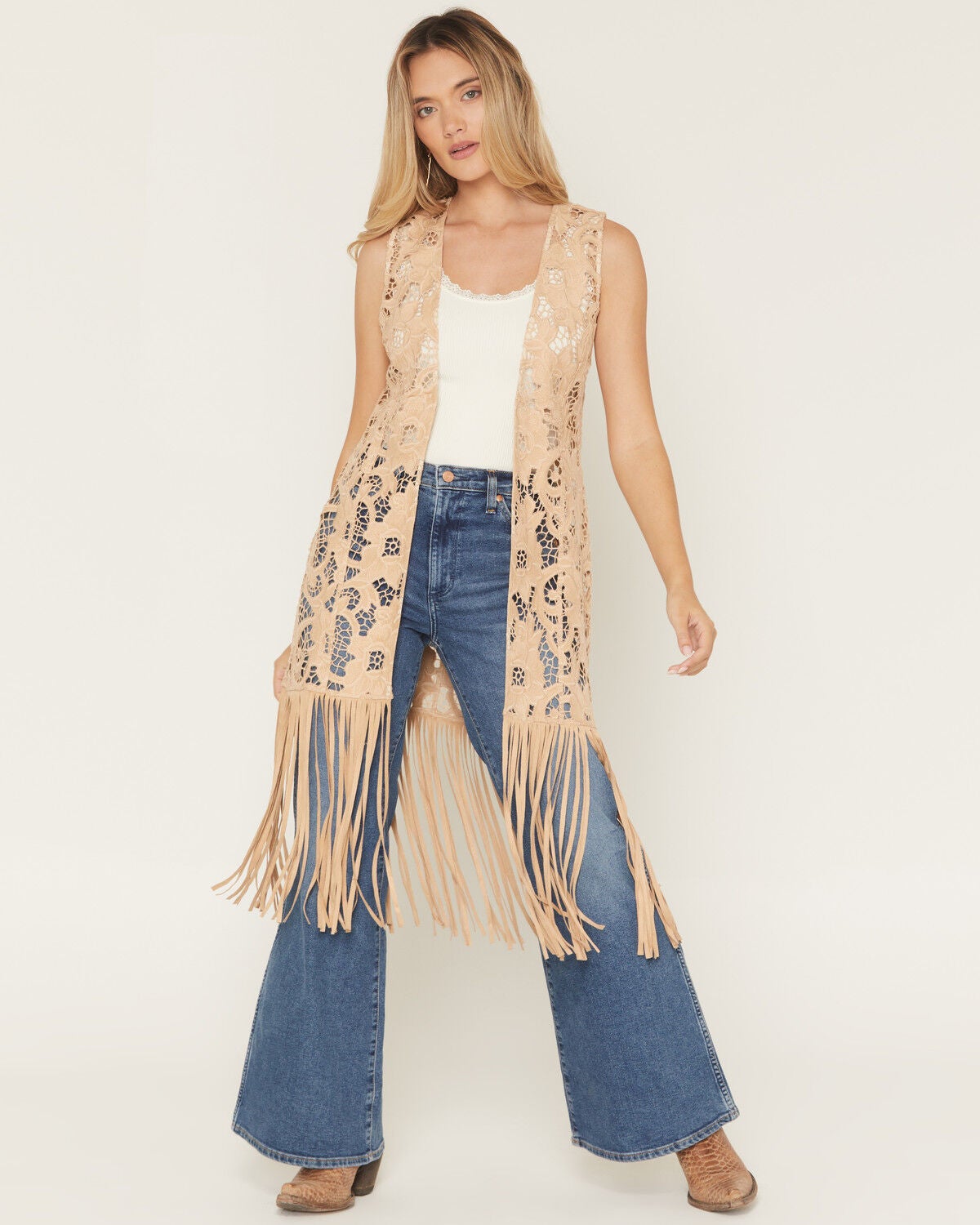 Product Name:  Saints & Hearts Women's Faux Suede Fringe Jacket